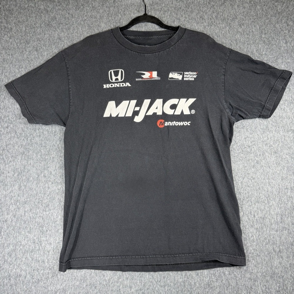 Rahal Letterman Lanigan Racing Shirt IndyCar Mi-Jack Crew Mens Large Honda